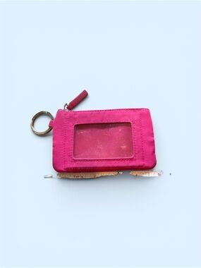 Vera Bradley Hot Pink ID Card Holder with Key Ring
